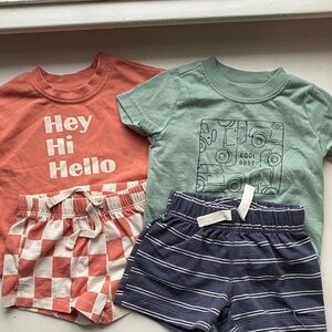 Carter's Kids Matching Sets in Coral and Mint